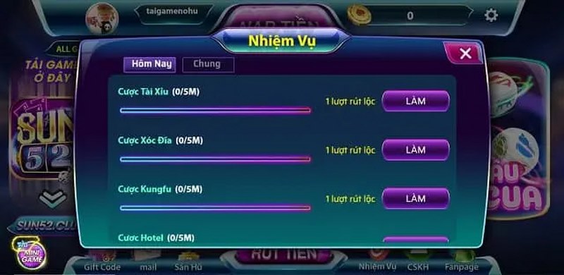  Đăng ký tài khoản để vào cổng game Nohu52, nhập đầy đủ các thông tin cá nhân