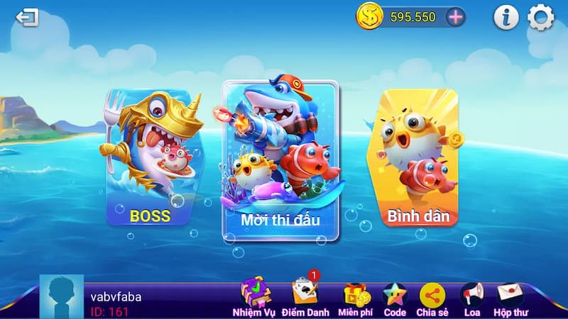 Phòng bắn cá được phân loại thẻ khả năng và mức độ tài chính của người chơi 