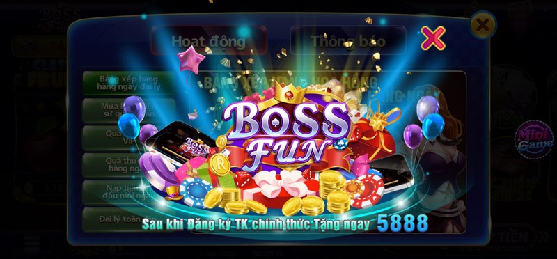 Boss Fun là cổng trò chơi uy tín cung cấp đa dạng dịch vụ game